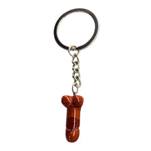 Load image into Gallery viewer, Red Jasper Crystal Phallus Keychain - Down To Earth