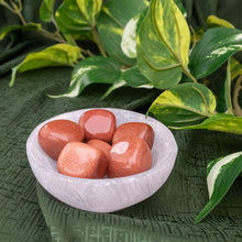 Load image into Gallery viewer, Red Goldstone Tumbled in Selenite Bowl - Down To Earth
