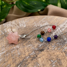 Load image into Gallery viewer, Rose Quartz Merkaba Pendulum Styled - Down To Earth