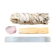 Load image into Gallery viewer, Rose Quartz Smudging Kit - Down To Earth Smudging for beginners