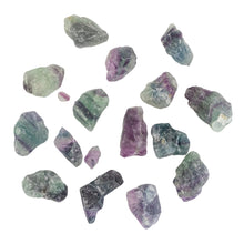 Load image into Gallery viewer, Fluorite Raw 1lb top down displayed on a white background - Down To Earth