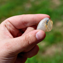 Load image into Gallery viewer, Rutilated Quartz Tumbled in Hand - Down To Earth Detailed Quartz Crystal