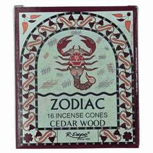 Load image into Gallery viewer, Scorpio Cedar Wood Zodiac Incense Cones - Down To Earth