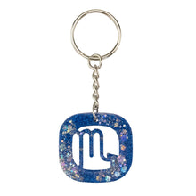 Load image into Gallery viewer, Scorpio Glitter Resin Keychain on a white background - Down To Earth