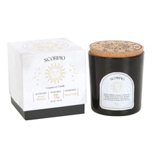 Load image into Gallery viewer, Scorpio Zodiac Candle with Crystals and Matching Gift Box - Down To Earth