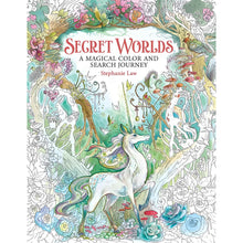 Load image into Gallery viewer, Secret Worlds Coloring Book A Magical Color and Search Journey by Stephanie Law - Down To Earth