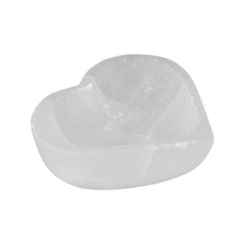 Load image into Gallery viewer, Selenite Heart Bowl on a white background - Down to Earth