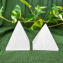Load image into Gallery viewer, Selenite Pyramids Styled - Down To Earth