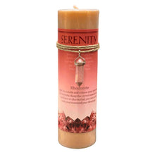 Load image into Gallery viewer, Serenity Rhodonite Crystal Energy Pillar Candle - Down To Earth