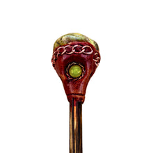 Load image into Gallery viewer, Serpentine Crystal Hair Stick - Down To Earth