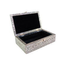 Load image into Gallery viewer, "Open Silver OM Box on a white background," - Down to Earth.