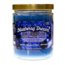 Load image into Gallery viewer, Smoke Odor Exterminator Candle Blueberry Dream displayed on a white background - Down to Earth