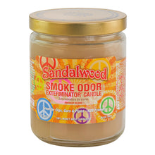 Load image into Gallery viewer, Smoke Odor Exterminator Candle Sandalwood displayed on a white background - Down to Earth