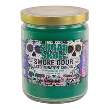 Load image into Gallery viewer, Smoke Odor Exterminator Candle Sugar Skull displayed on a white background - Down to Earth