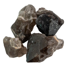 Load image into Gallery viewer, Smoky Chevron Amethyst Raw on a white background - Down to Earth