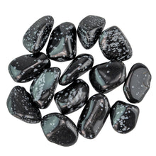 Load image into Gallery viewer, Snowflake Obsidian Tumbled on a white background - Down to Earth