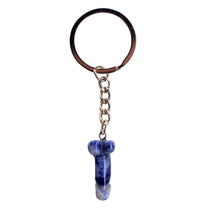Load image into Gallery viewer, Sodalite Crystal Phallus Keychain - Down To Earth