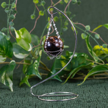 Load image into Gallery viewer, Sphere Holder Stand in Silver with 40mm sphere styled photo - Down to Earth