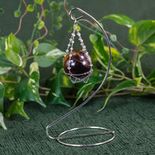 Load image into Gallery viewer, Sphere Holder Stand in Silver with 40mm sphere styled photo - Down to Earth