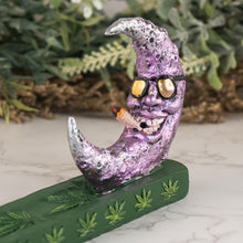 Load image into Gallery viewer, Stoner Moon Incense Burner up close on a style background - Down To Earth