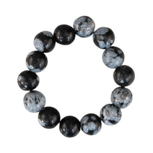 Load image into Gallery viewer, Crystal Energy Stretch Snow Flake Obsidian - Down to Earth