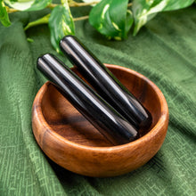 Load image into Gallery viewer, Tapered Black Obsidian Wands Styled - Down To Earth