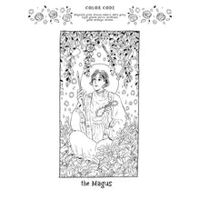 Load image into Gallery viewer, The Cosmic Slumber Tarot Coloring Book The Magus Coloring Page - Down To Earth