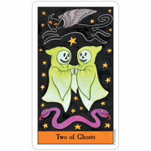 Load image into Gallery viewer, The Halloween Tarot Deck Two of Ghosts Card - Down To Earth