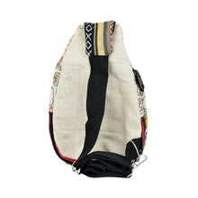 Load image into Gallery viewer, ThreadHeads Tie-Dye Mushroom Garden Patchwork Sling Bag back - Down to Earth