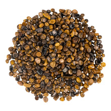 Load image into Gallery viewer, Tiger's Eye Crystal Chips 1lb top down displayed on a white background - Down To Earth