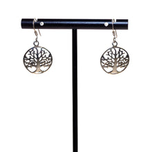 Load image into Gallery viewer, Tree of Life Sterling Silver Earrings Close Up - Down To Earth