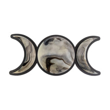 Load image into Gallery viewer, "Resin Triple Moon Wall Decor on a white background," - Down to Earth.