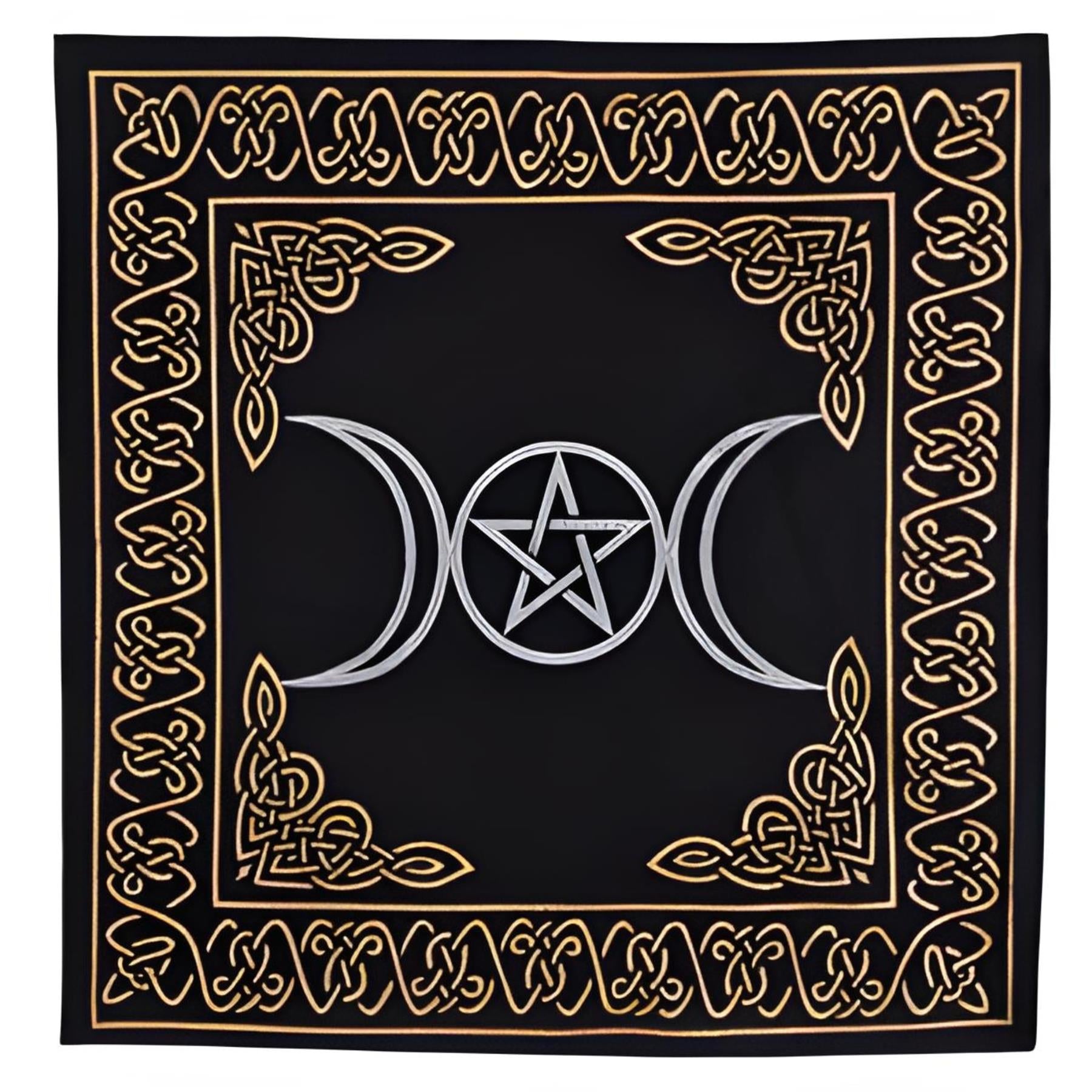 Triple Moon Pentagram Altar Cloth (24 X 24 In - Foto 9