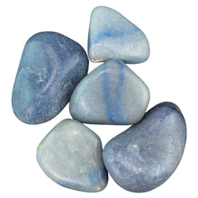 Load image into Gallery viewer, Blue Quartz Tumbled on a white backgroud - Down to Earth
