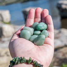 Load image into Gallery viewer, Green Aventurine Tumbled in hand - Down to Earth