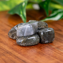 Load image into Gallery viewer, Labradorite Tumbled on a wooden surface - Down to Earth