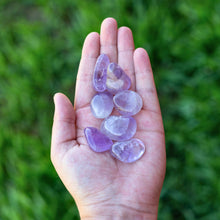 Load image into Gallery viewer, Tumbled Amethyst Maraba in the Palm of A Hand - Down To Earth