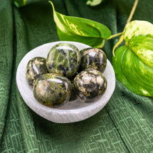 Load image into Gallery viewer, Tumbled Nephrite Jade in Selenite Bowl - Down To Earth