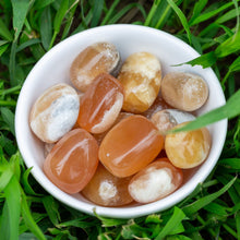 Load image into Gallery viewer, Tumbled Orange Calcite in Bowl - Down To Earth Genuine Crystals