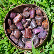 Load image into Gallery viewer, Tumbled Ruby in Coconut Bowl outside - Down To Earth online Crystal Shop