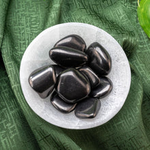 Load image into Gallery viewer, Tumbled Shungite in Selenite Bowl - Down To Earth