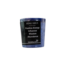 Load image into Gallery viewer, "Back label of a Wealth Water Votive Candle on a white background," - Down to Earth.