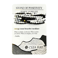 Load image into Gallery viewer, White Howlite the Stone of Positivity Bracelet/Necklace - Down To Earth