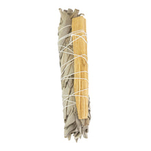 Load image into Gallery viewer, White Sage w/Palo Santo Smudge Stick on a white background - Down to Earth