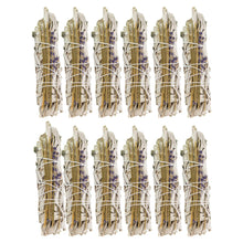 Load image into Gallery viewer, White Sage with Lavender Smudge Stick 7 count on a white background - Down to Earth