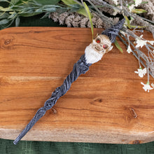 Load image into Gallery viewer, Wizard Skull Magic Wand Top-Down Shot with brown background - Down To Earth
