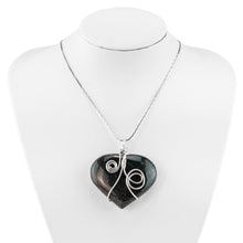 Load image into Gallery viewer, Wire Wrapped Crystal Necklace Bloodstone studio photo - Down to Earth