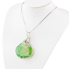 Load image into Gallery viewer, Wire Wrapped Crystal Necklace Green Aventurine Studio photo side angle - Down to Earth