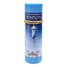 Load image into Gallery viewer, Wisdom Blue Jasper Crystal Energy Pillar Candle - Down To Earth