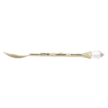 Load image into Gallery viewer, Witch Herb Spoon gold side angle on a white background - Down to Earth